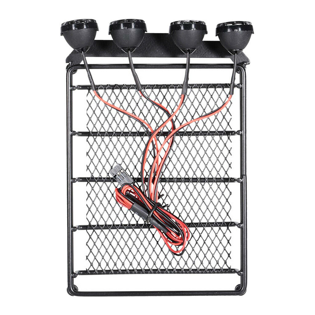 rc 1:10 roof rack luggage rack led light bar for hpi cc01 axial scx10 d90