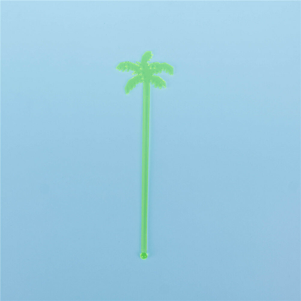 50pcs Coconut Tree Cocktail Swizzle Sticks Drink Stirrer Coffee MuddlerPuddle Xz
