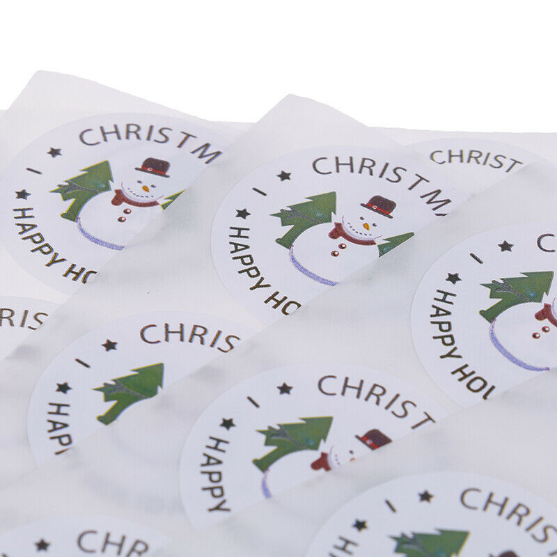 90pcs Merry Christmas Seal Stickers Snowman Labels DIY Xmas Gift Box Stick.l8