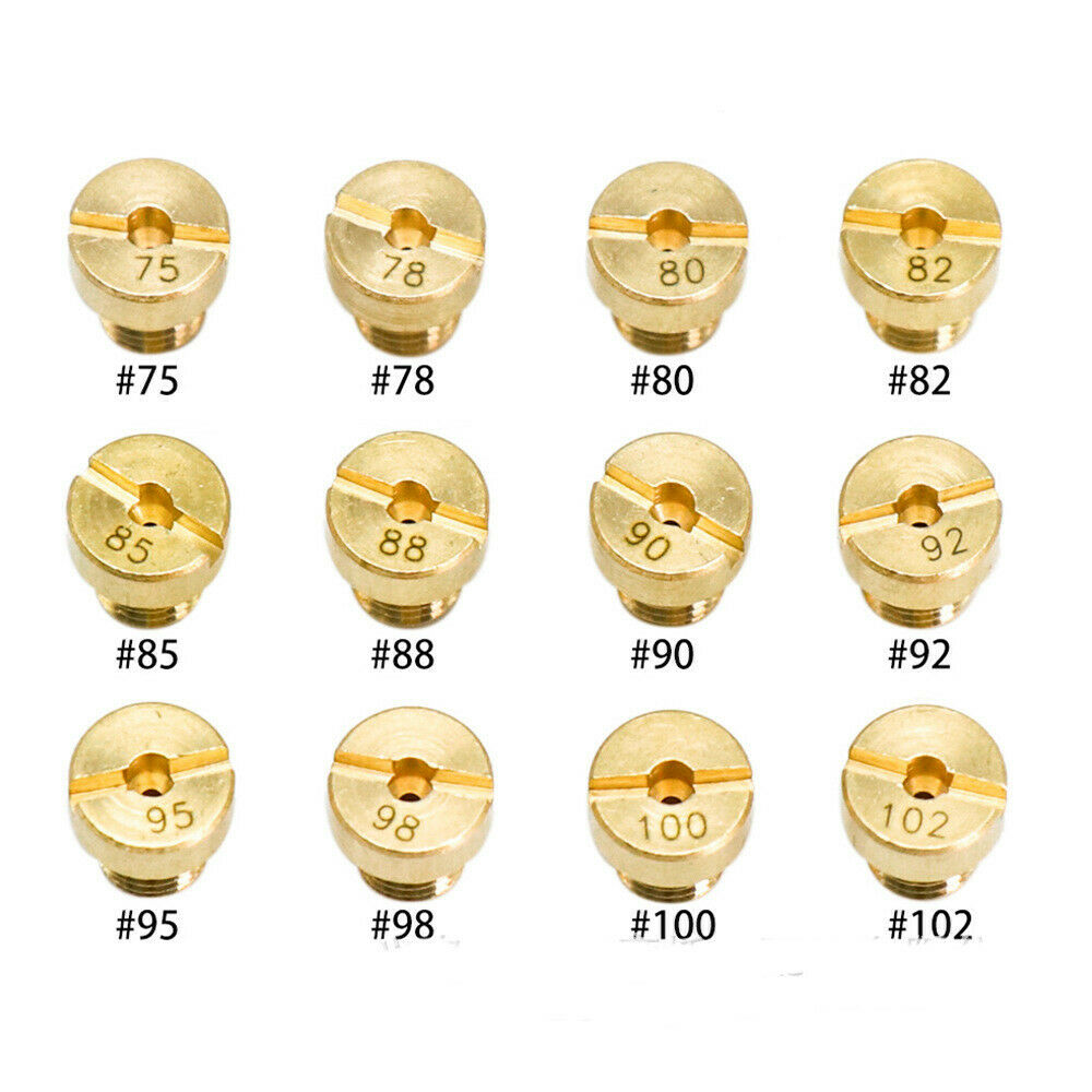 12x Main Jet Set For Dellorto Carburetor 75 78 80 82 85 88 90 92 95 98 100 102