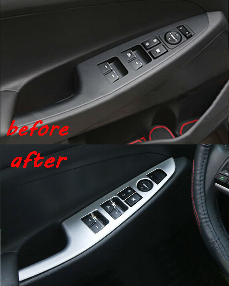 Chrome Door Window Switch Panel Cover Trim Molding For Hyundai Tucson 2016-2020