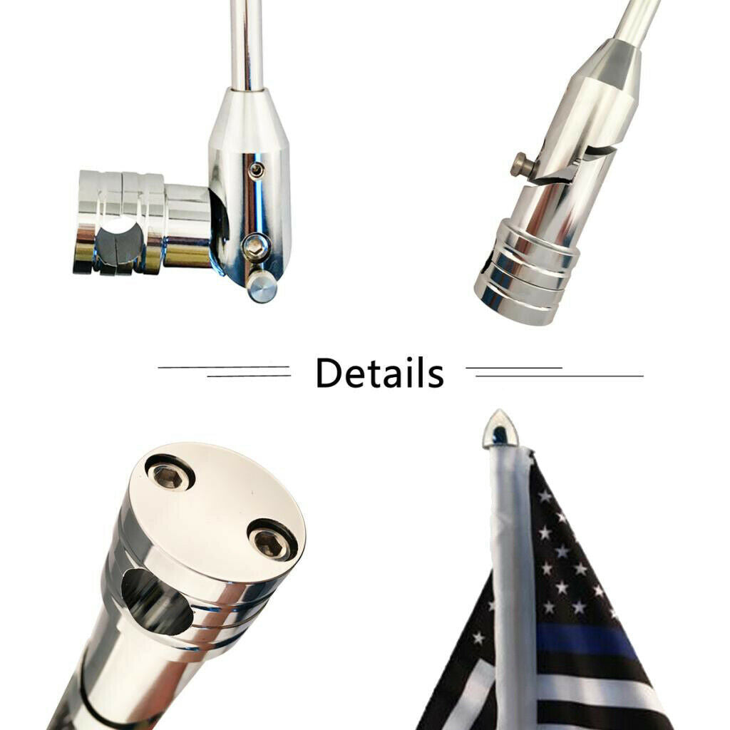US Blue Flag Luggage 9 '' X 6 '' Adjustable + Roof Rack Pole