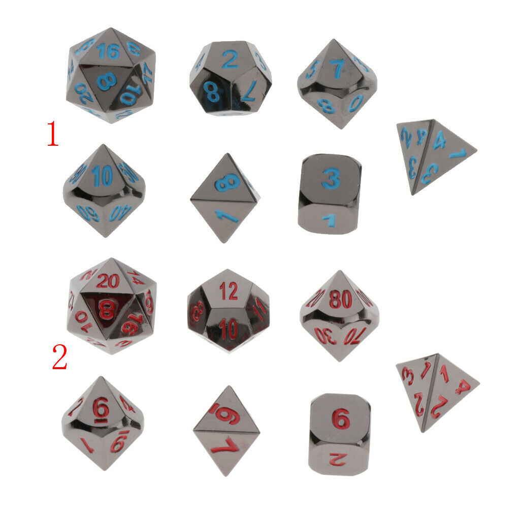 Dice for Dragon Scales DnD D&D Pathfinder RPG Dices Black Nickel Red