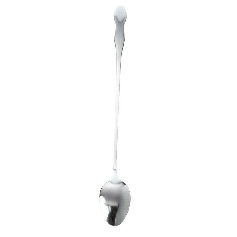 10" Stainless Steel Tableware Long Handle Scoop Teaspoon K2A4A4