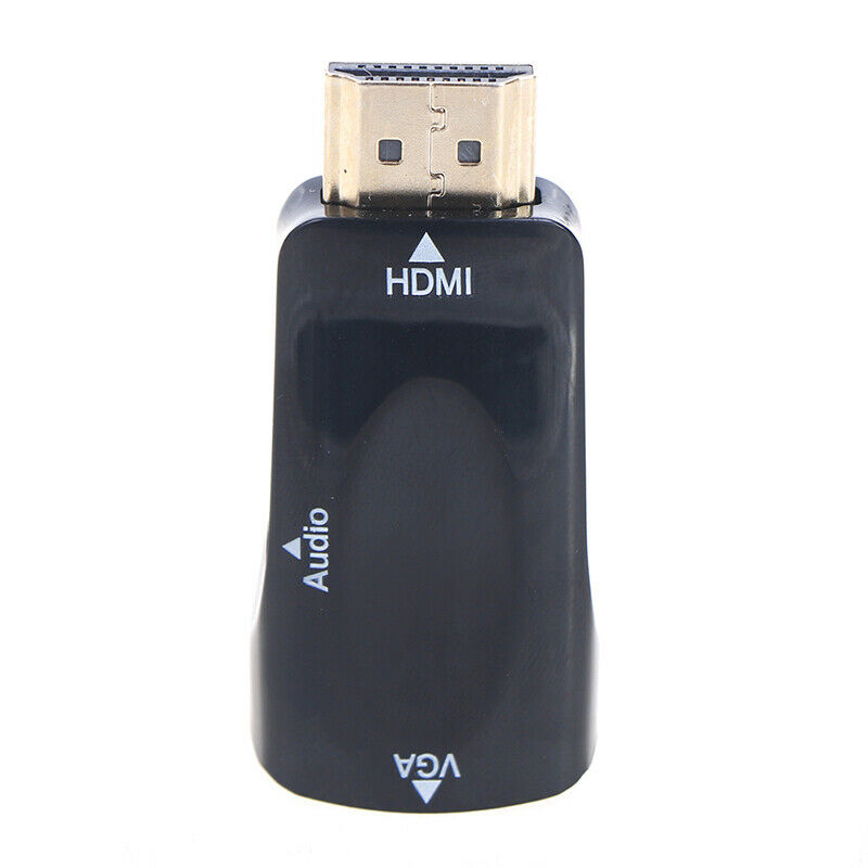 HDMI to VGA Adapter Audio Cables Converter Male to Female HD 1080P For PC TV^DD