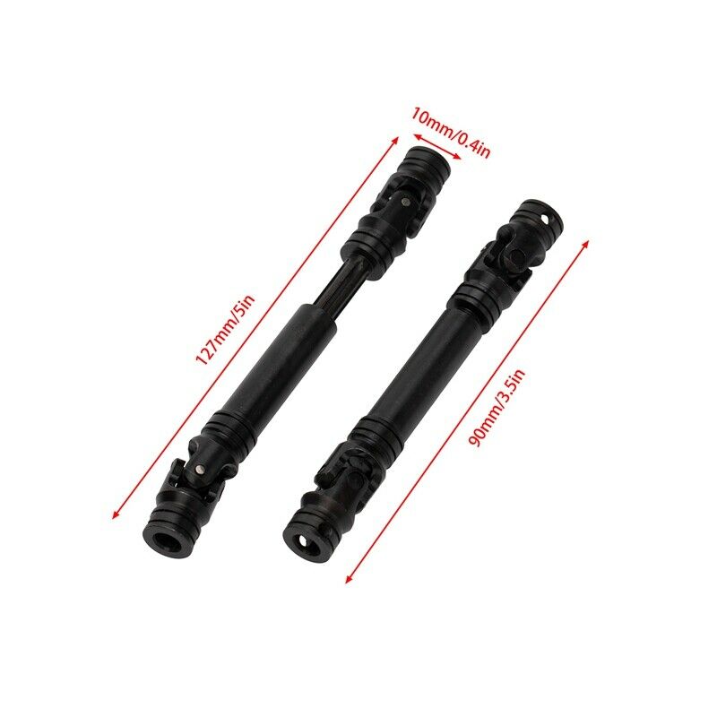 2PCS Metal Splined Drive Shaft 90-127mm for 1/10 RC Cler Axial SCX10 III AXI03F6