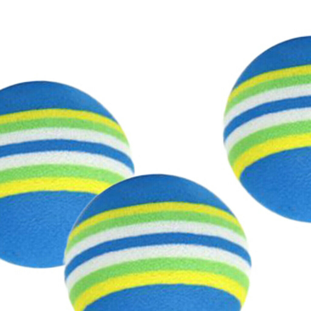 10Pcs Rainbow Sponge Golf Ball Outdoor Indoor Training Practice Balls 42mm