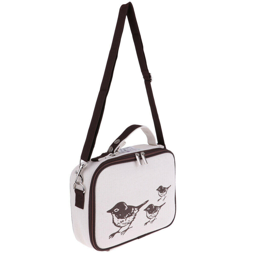 Portable Insulated Thermal Cooler Bento Lunch Box Tote Picnic Storage Bag Bird