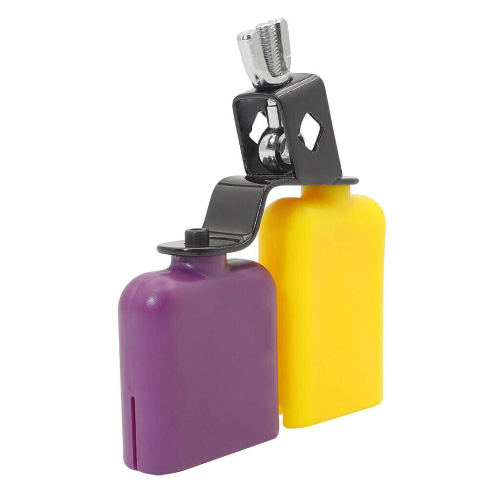 Percussion Cowbell Bangzi Musical Instrument High Bass Yellow-purple Square