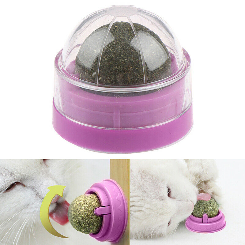 Catnip Ball Set Self-adhesive Rotated Catnip Silvervine Lick Ball For N J.l8