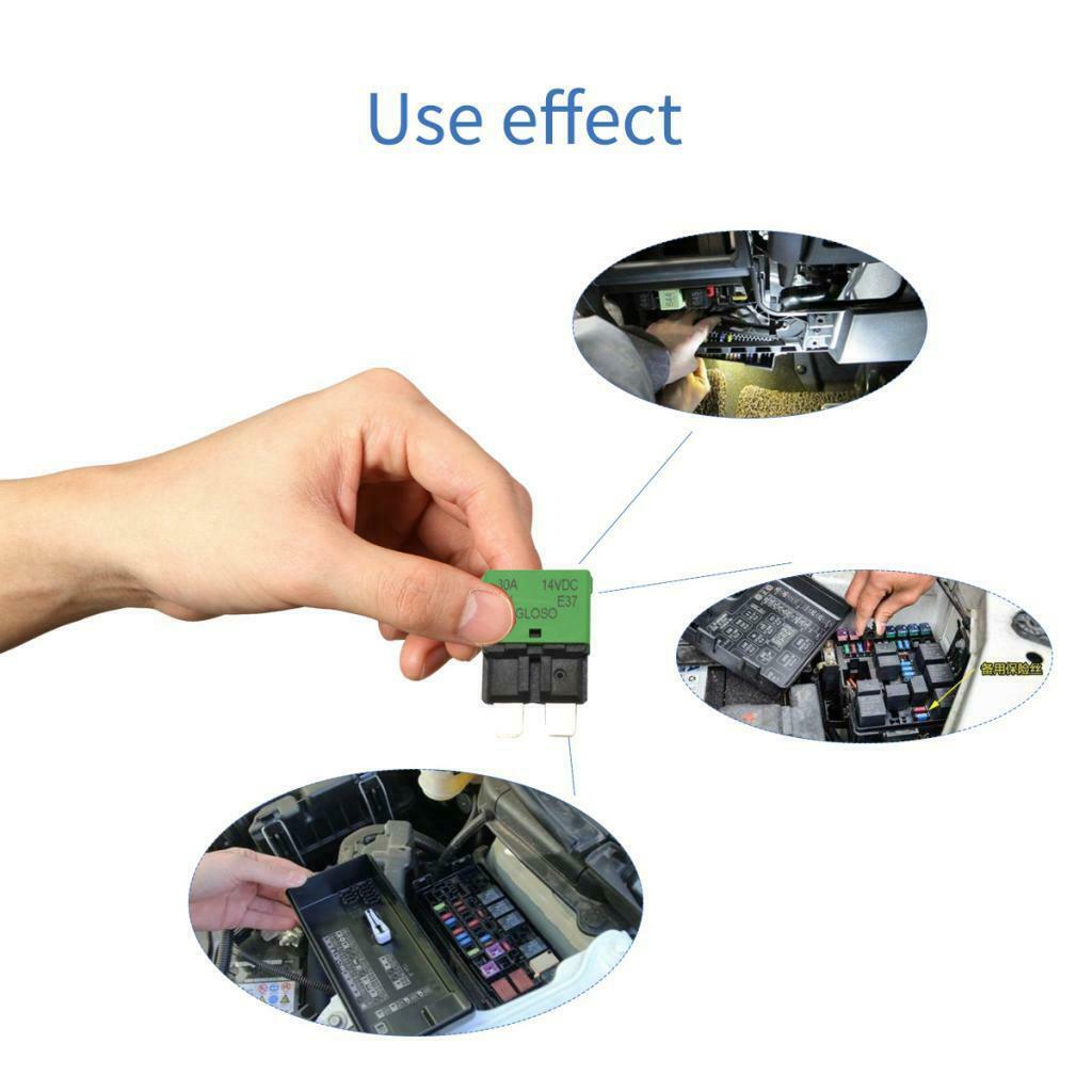 8pcs Universal Truck Circuit Breaker Blade Fuse 12/24V 20A/15A/10A/7.5A/5A
