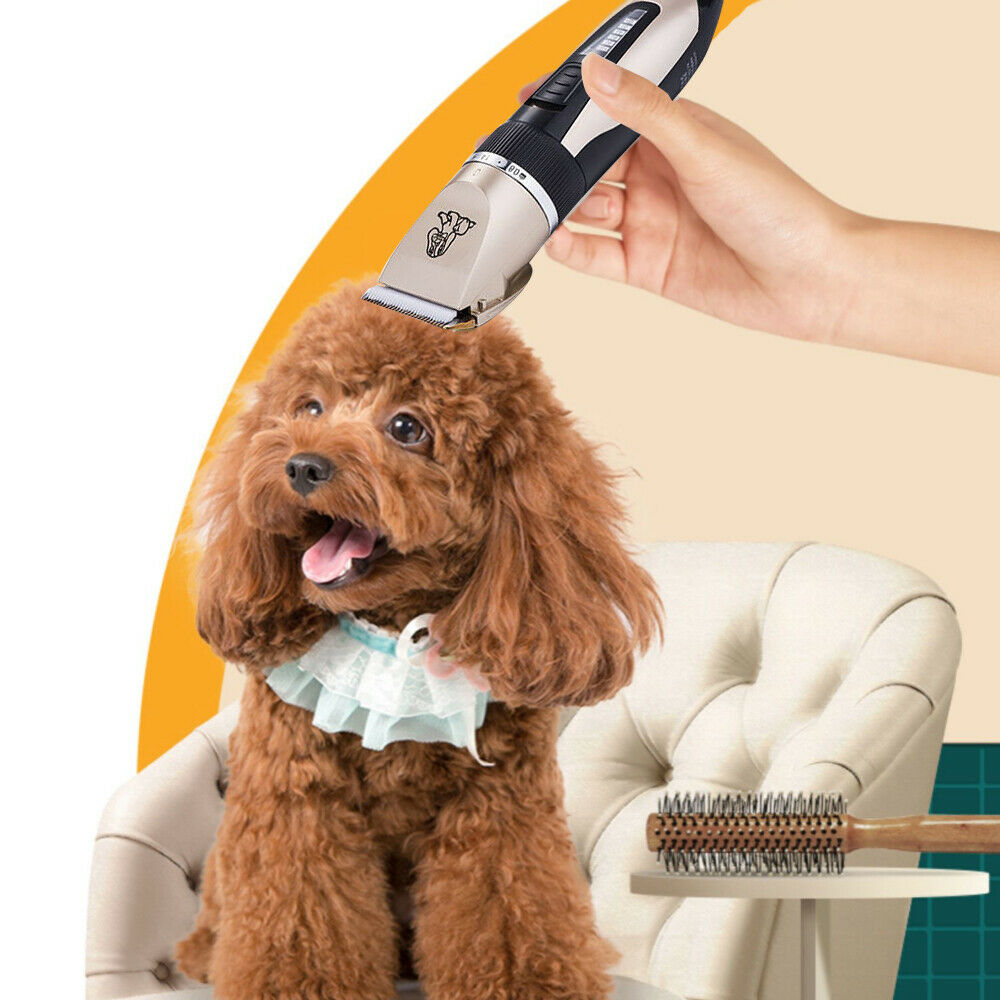 Professional Pet Dog Cat Clipper Hair Grooming Kit Cordless Scissor Shaver Comb