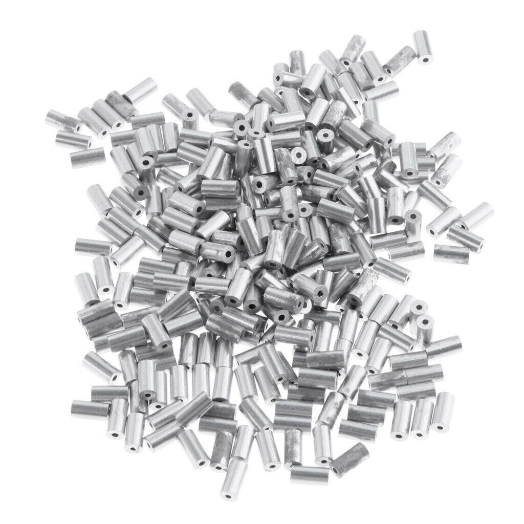 200 Pieces Aluminum Crimp Sleeves Single Barrel Aluminum Tube Connector
