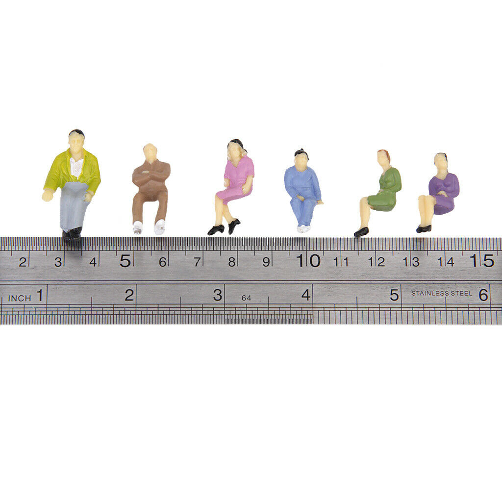 50 Pieces 1:50 Plastic Train Painted People Street Figures Diorama Parts