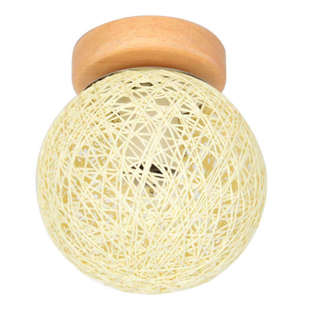 Rattan Ball Ceiling Light  Woven Lamp Decor for Bedroom Hallway Stairway