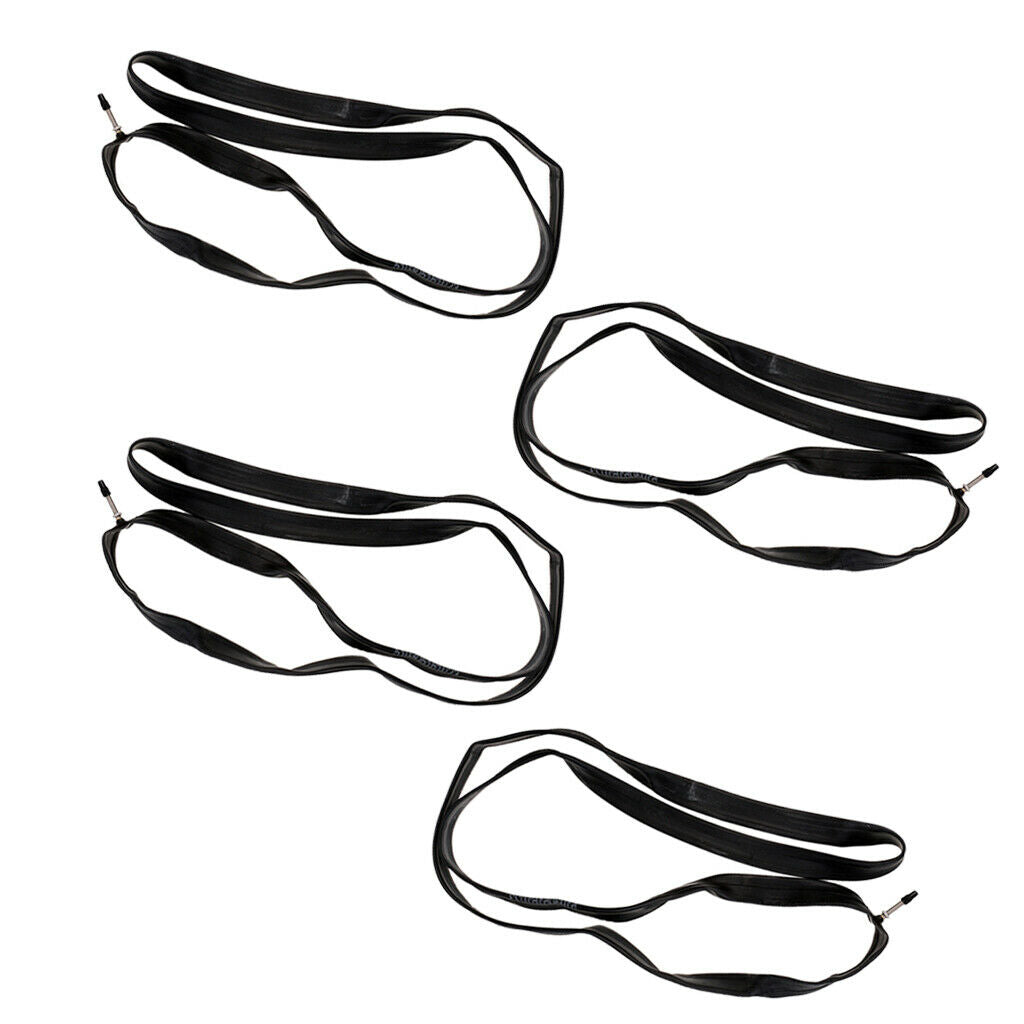 4pc Bike Inner Tube 700x28c Bicycle Tube Cycle Replacement Accessories Black
