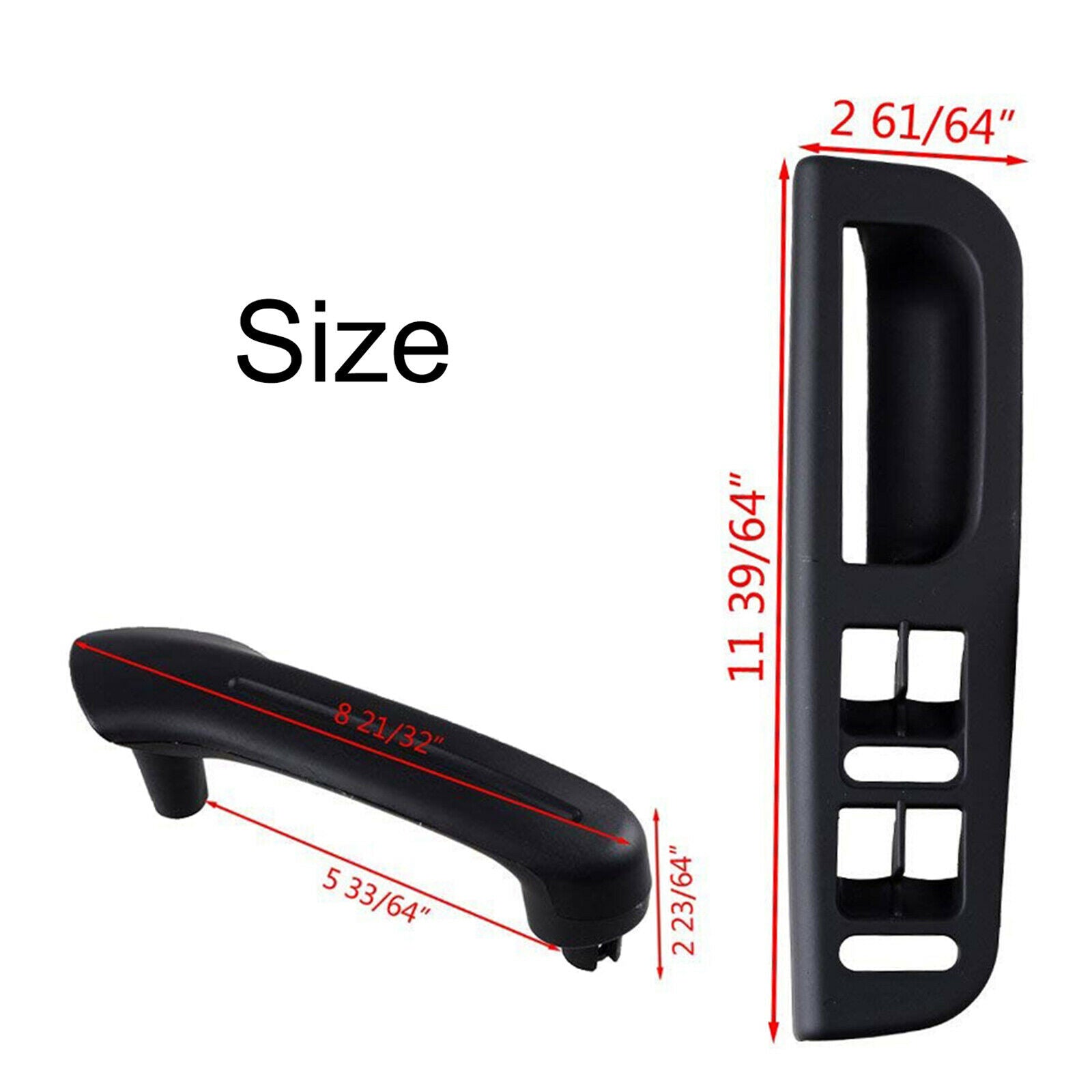 Car Interior Door Grab Handles w/Window Switch Bezel Fit for JE TTA GOLF MK4