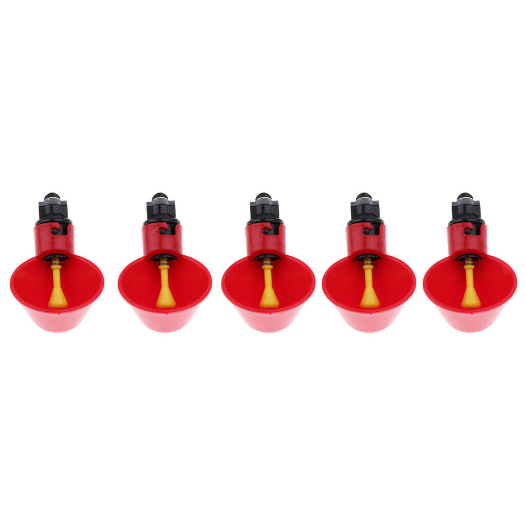 10x Plastic Poultry Quail Duck Drink Bowls Replace for Automatic Waterer