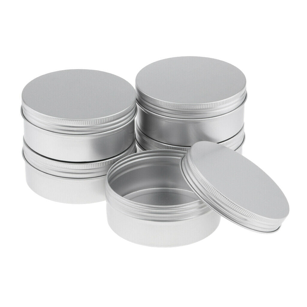 5pcs 250ml Aluminium Lip Balm Tin Pots Cosmetic