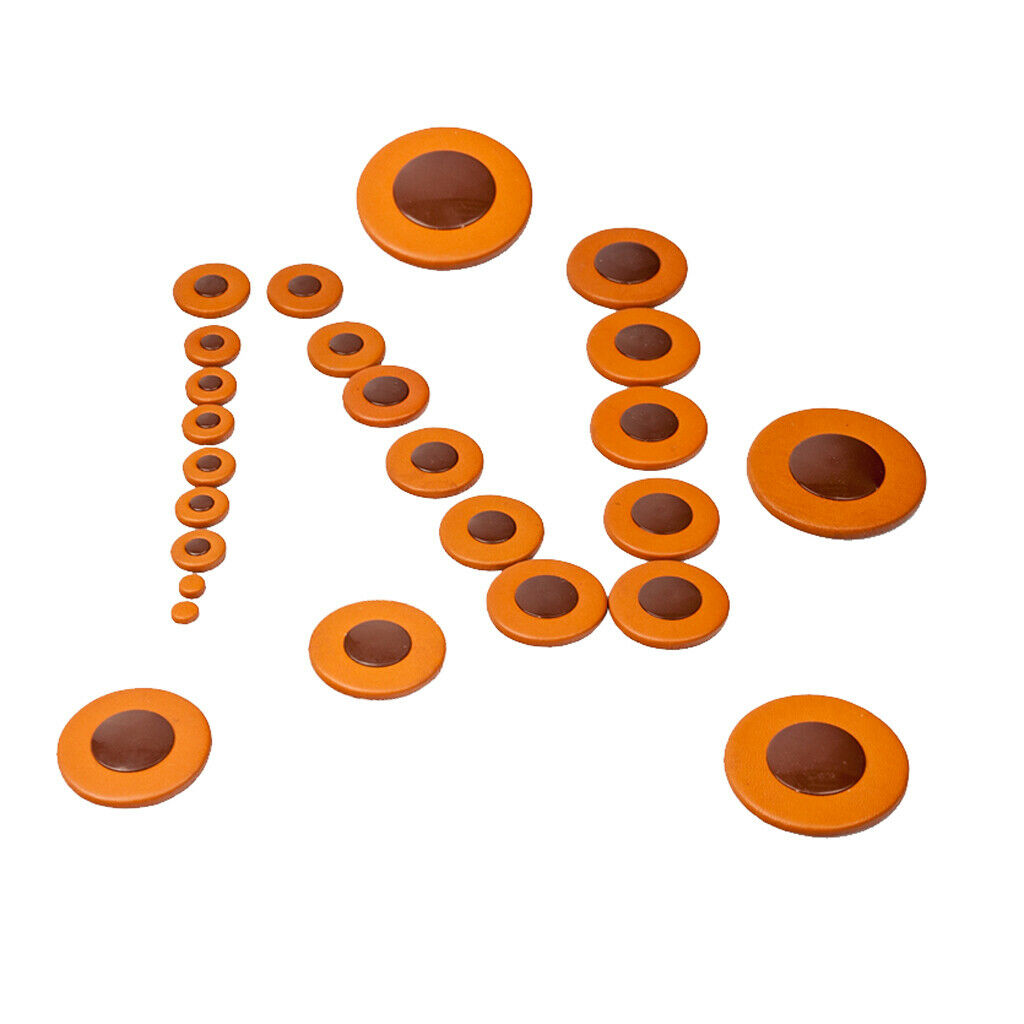 25 Pieces Pack Tenor Saxophone Pads Cushion Sax Spare Parts Orange