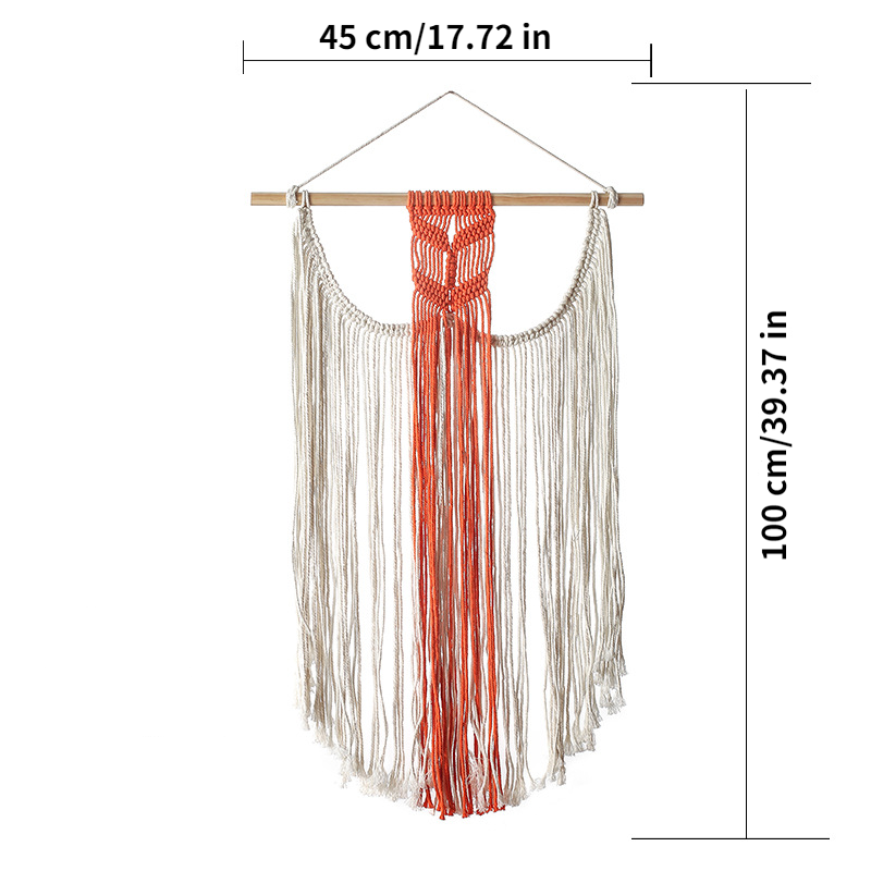 1PC Macrame Wall Hanging Tapestry Handmade Cotton Woven Tassel Boho Decoration