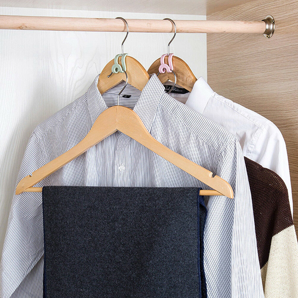 5Pcs Mini Plastic Non-slip Clothes Hanger Home Easy Hook Closet Organize.l8