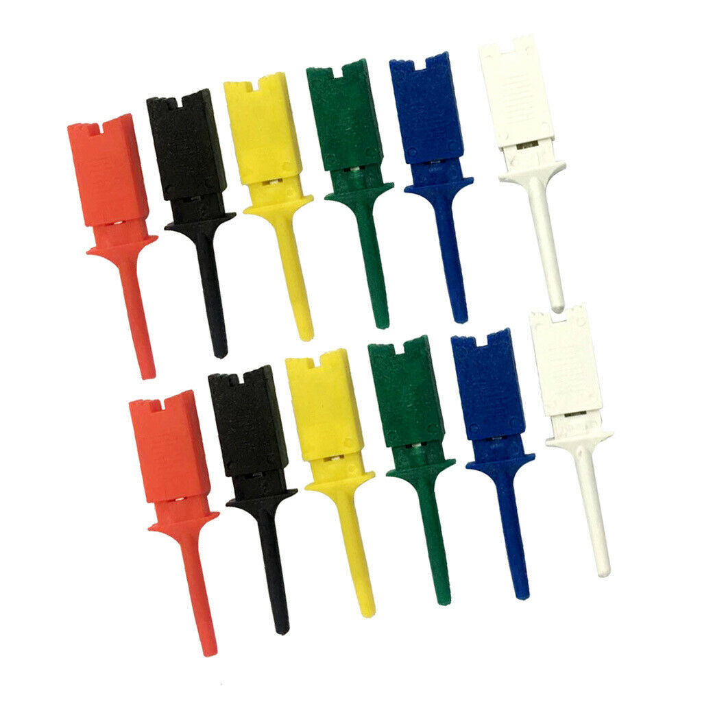 Electrical Testing Hook Clip Grabber Mini Hook Clip Test Hook Grabber x 12