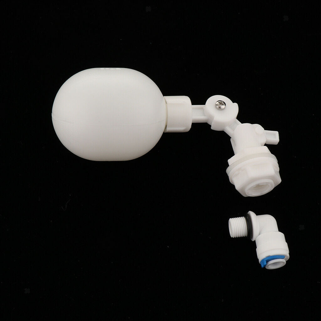 Mini White Plastic Quick Fitting Adjustable PVC Float Shut Off Valve for Tubing