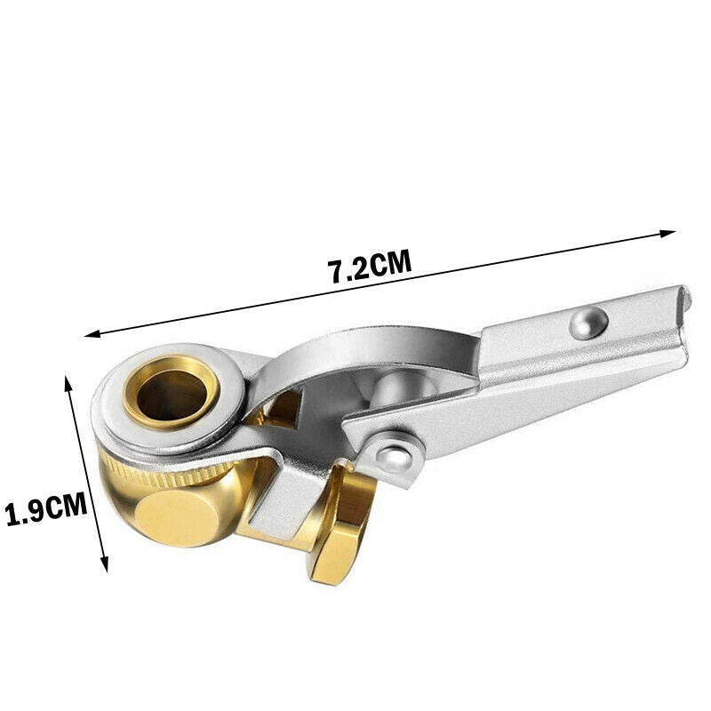 5PC/set Cylinder Brass Clip-on Straight Tire Tyre Inflater Air Clamp 1/4'' NPT