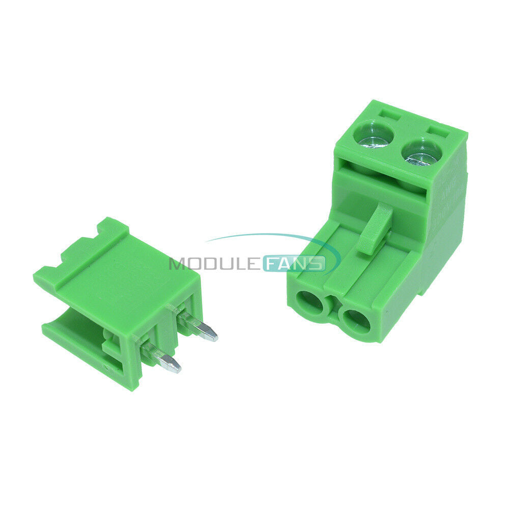10PCS KF2EDGK KF-2P 2PIN Right Angle Plug-in Terminal Connector 5.08mm Pitch