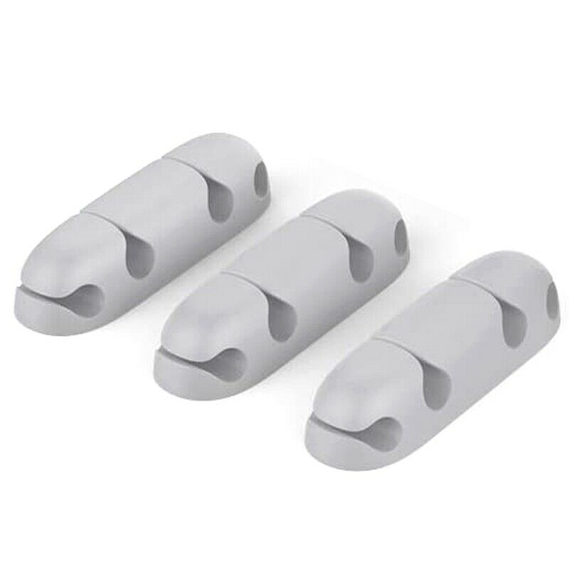 3-Piece Cable Holder Desktop Cable Clamp Self-Adhesive Cable Management Cord OK2