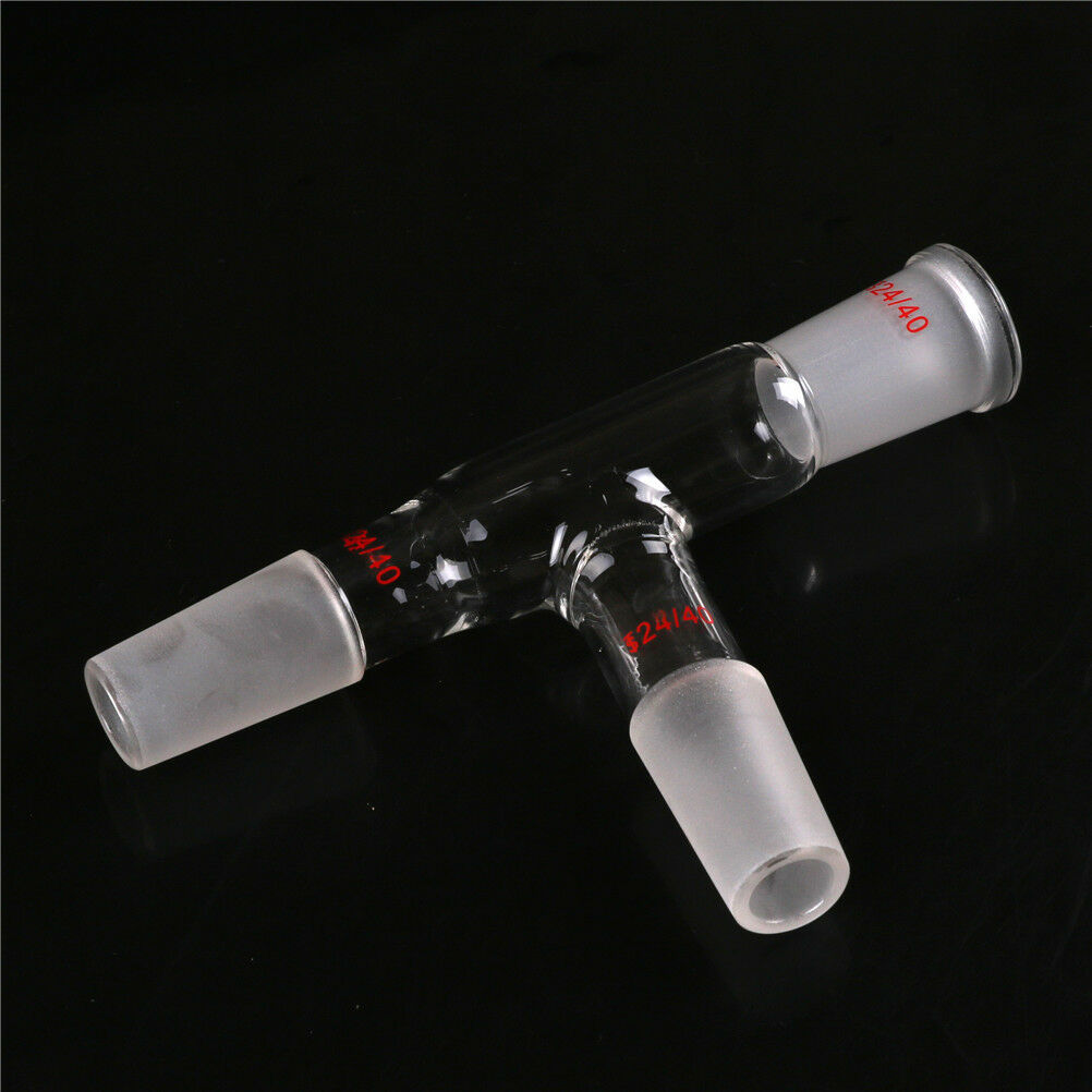24/40 3way Glass adapter 75degree Distillation Head Chemistry Labware ToolBHGR