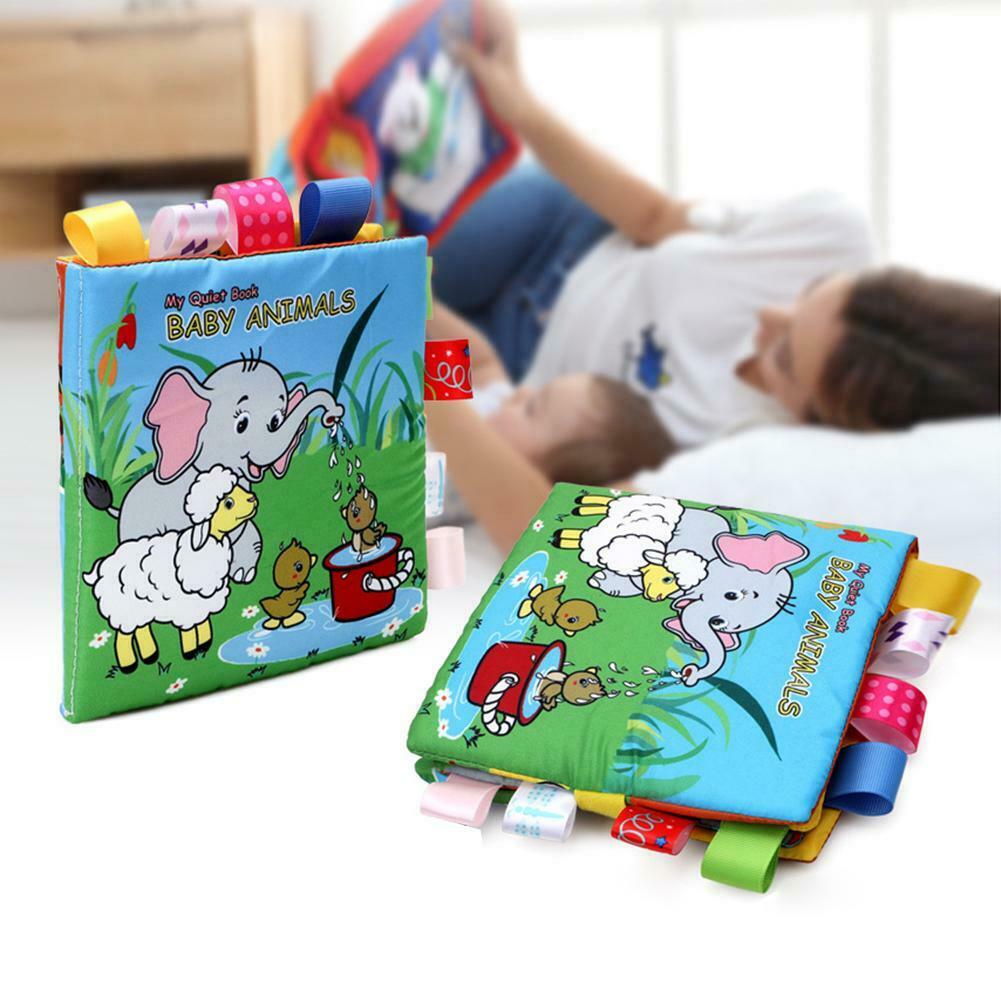 Cartoon Baby Cloth Book Colorful Early Learning Montessori Quiet Books @