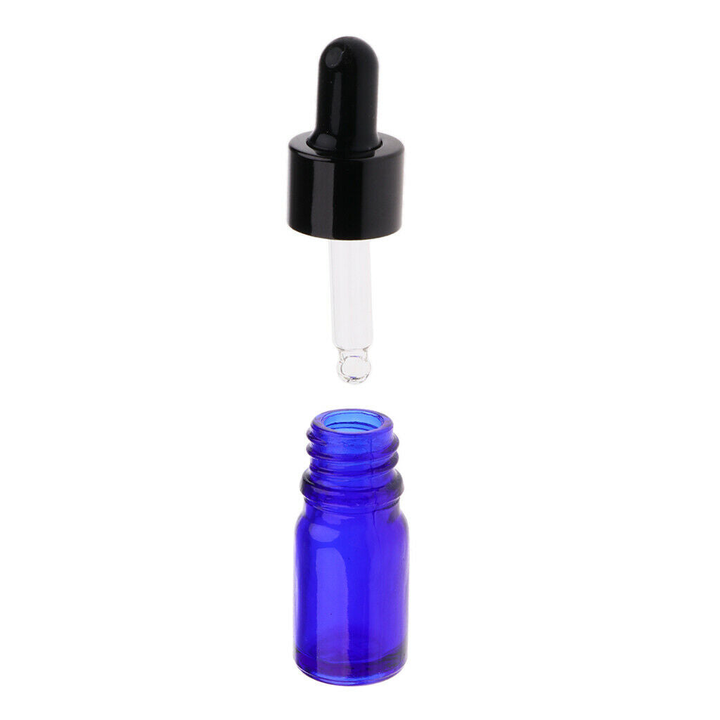 24 PCS 5ml/10ml Empty Essential Oil Bottle Glass Liquid Aromatherapy Dropper