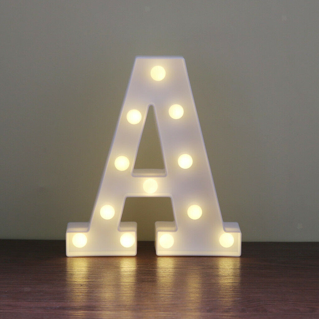 2Pcs LED Alphabet Light Romantic Marquee Letter Light Light Up Hanging Home