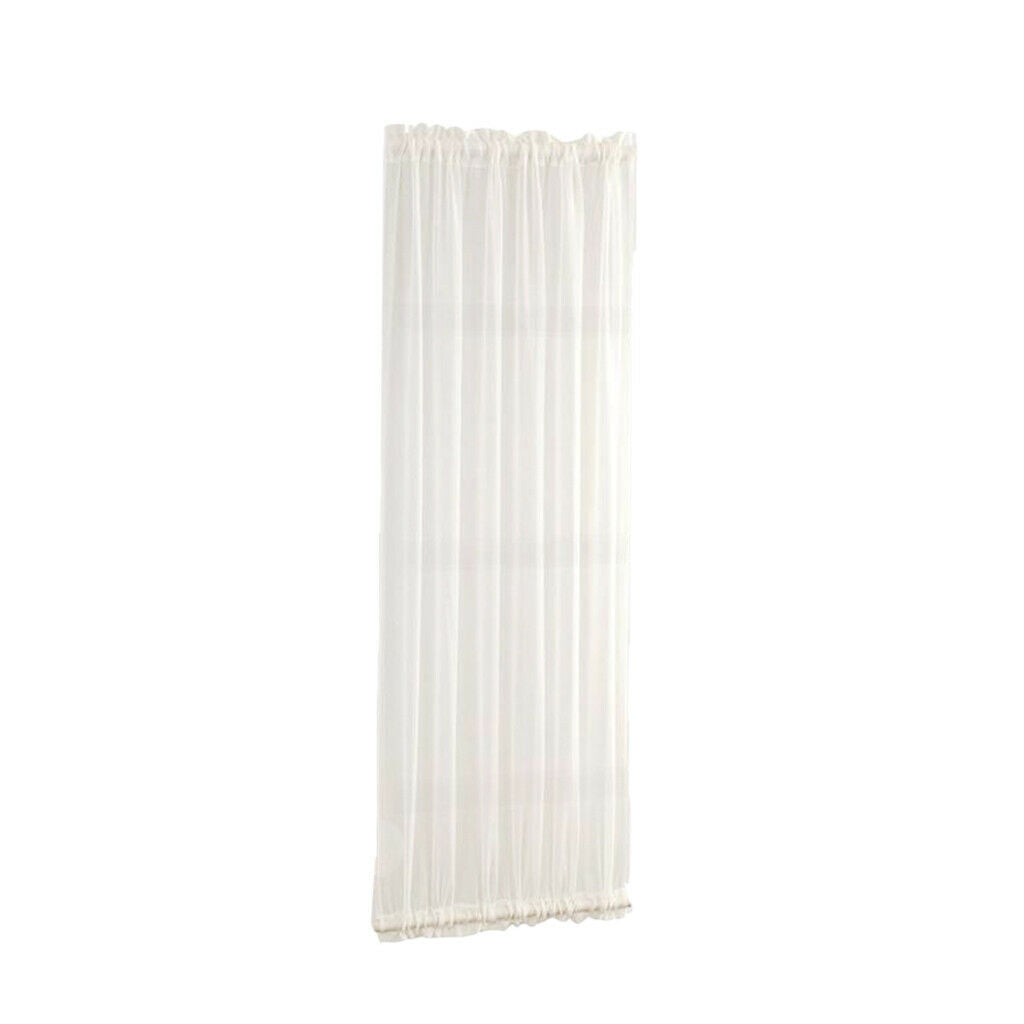 French Door Curtains Blackout Patio Door/Glass Curtain Panel White 64x183cm