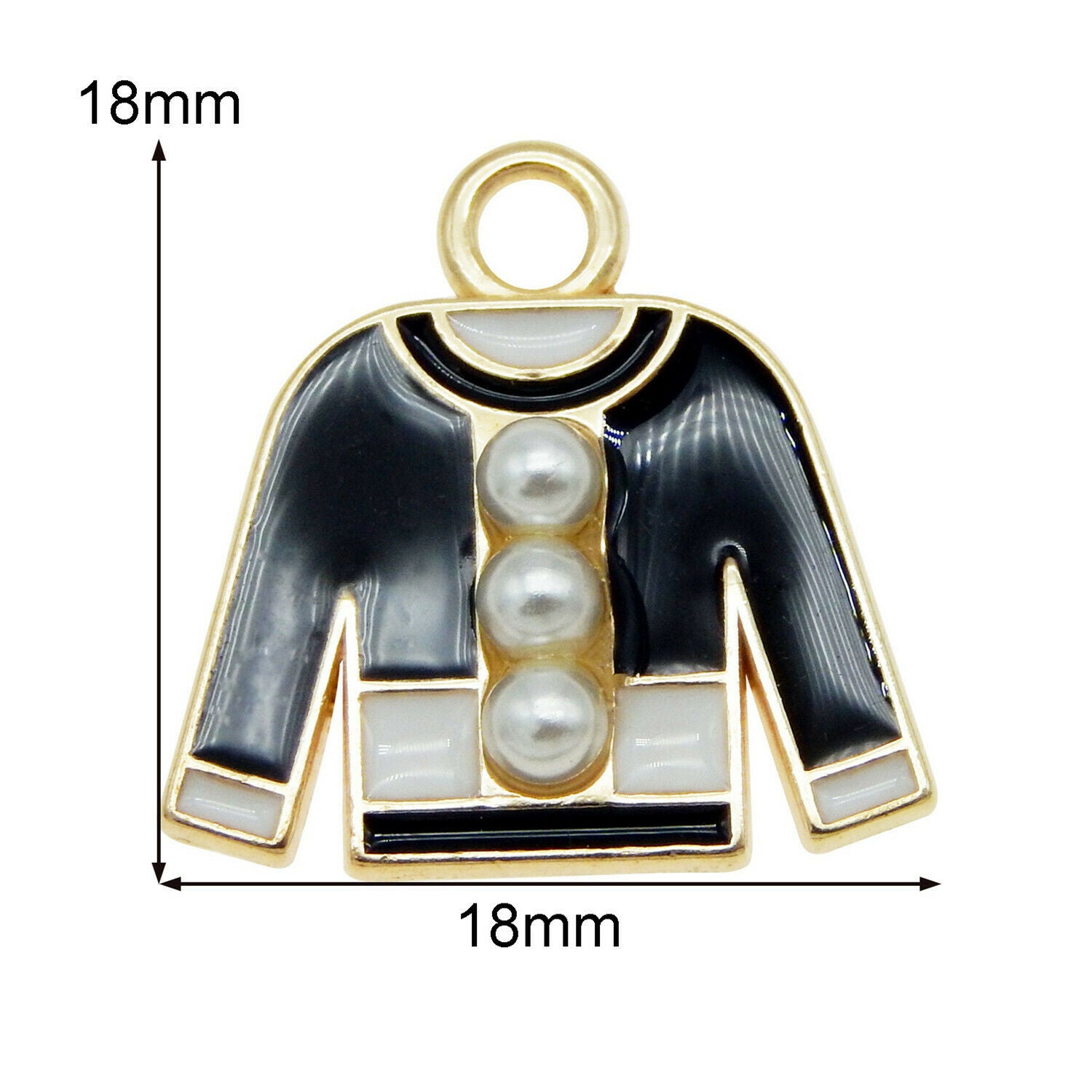 15PCS/Lot Colorful Enamel Costume Clothes Pendant Charms for Bracelet Necklace