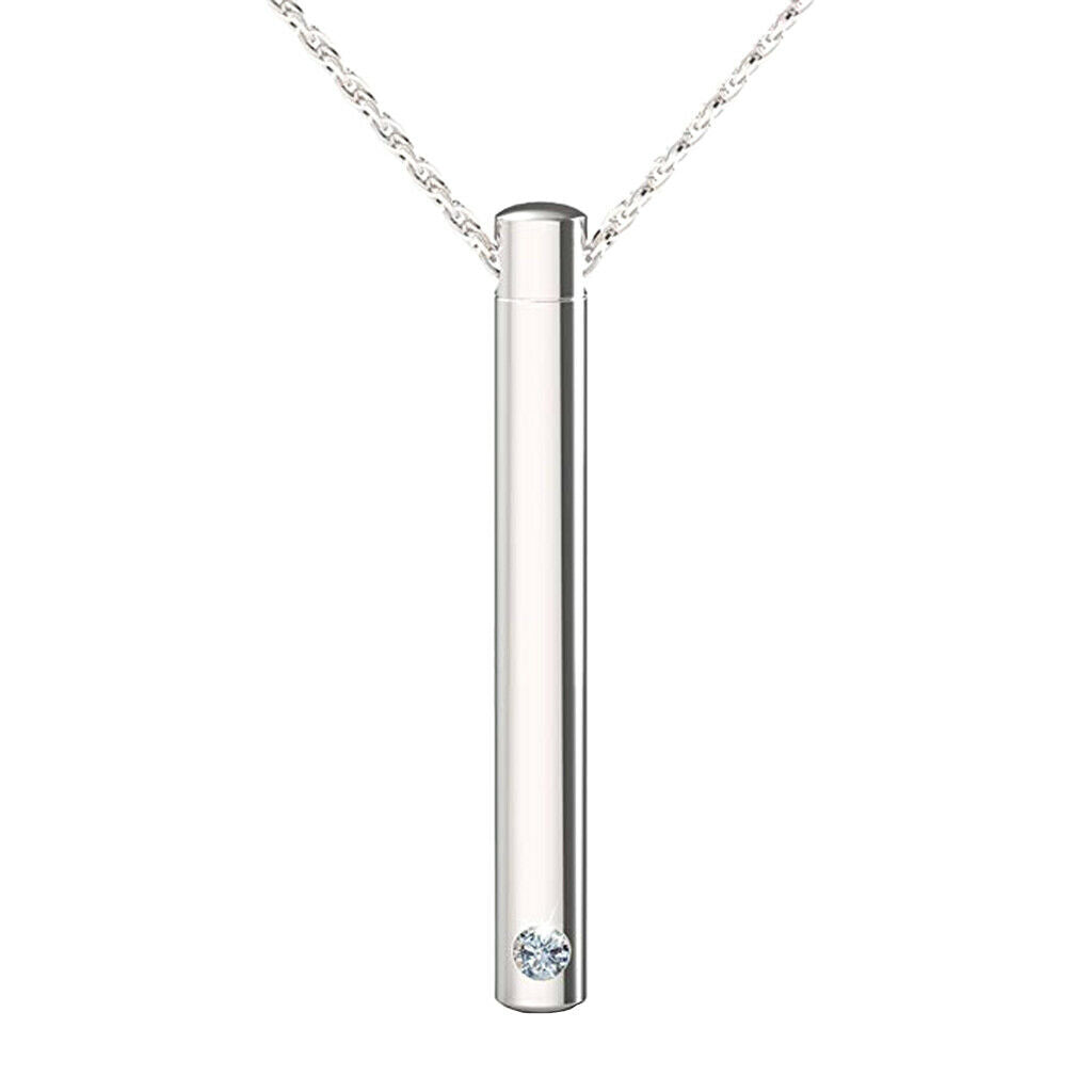 Urn Memorial Cylinder Pendant Necklace Ashes Keepsake Exquisite Cremation