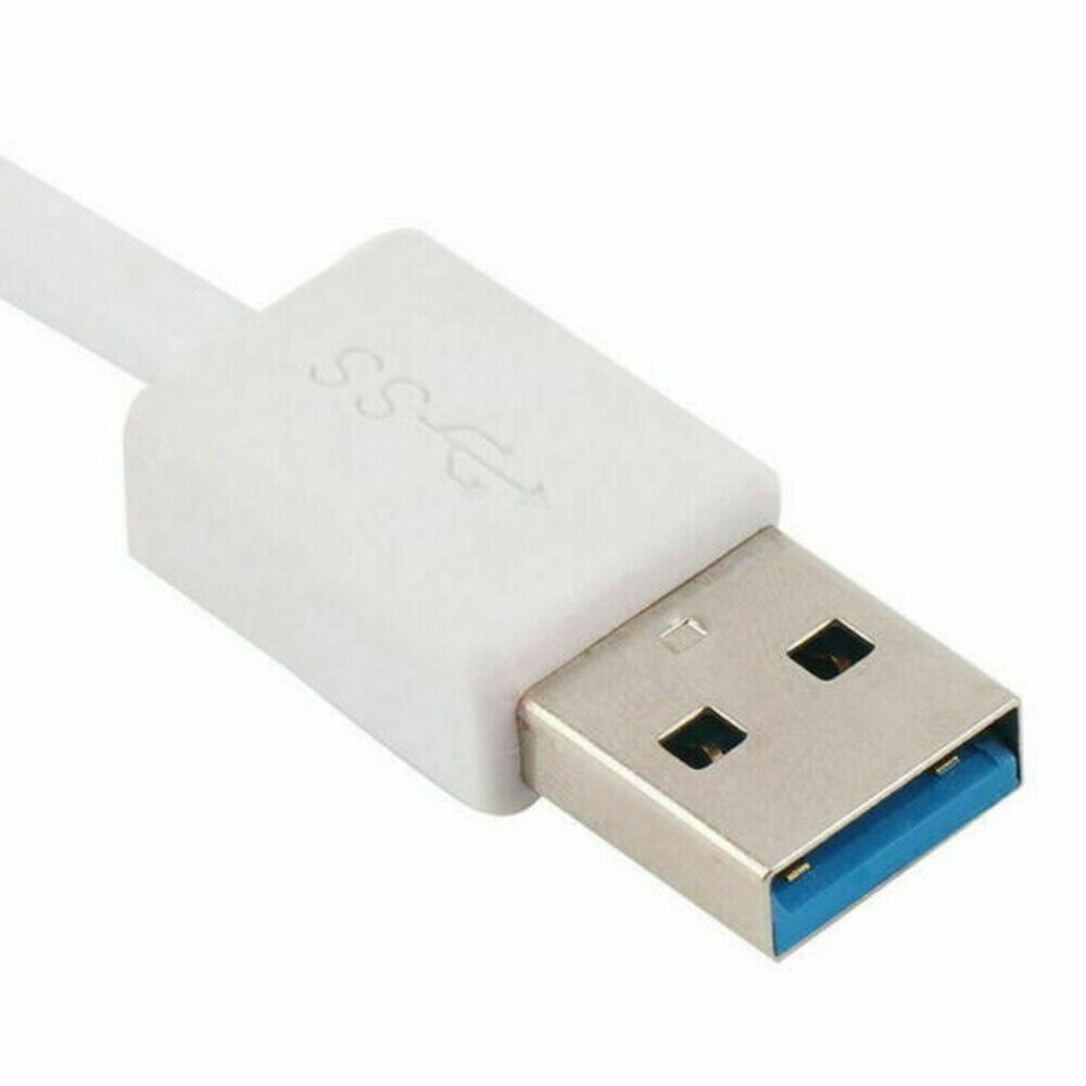 New 4-Port USB 3.0 Hub Adapter for PC Laptop Notebook Desktop Portable Durable!