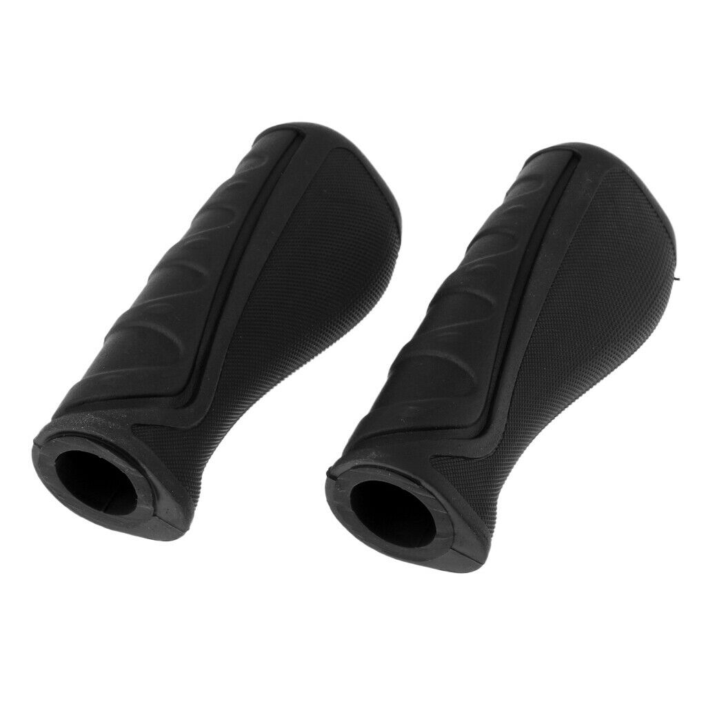 1 Pair Rubber Bike Handlebar Grips Electric Scooter Handle Cover Black