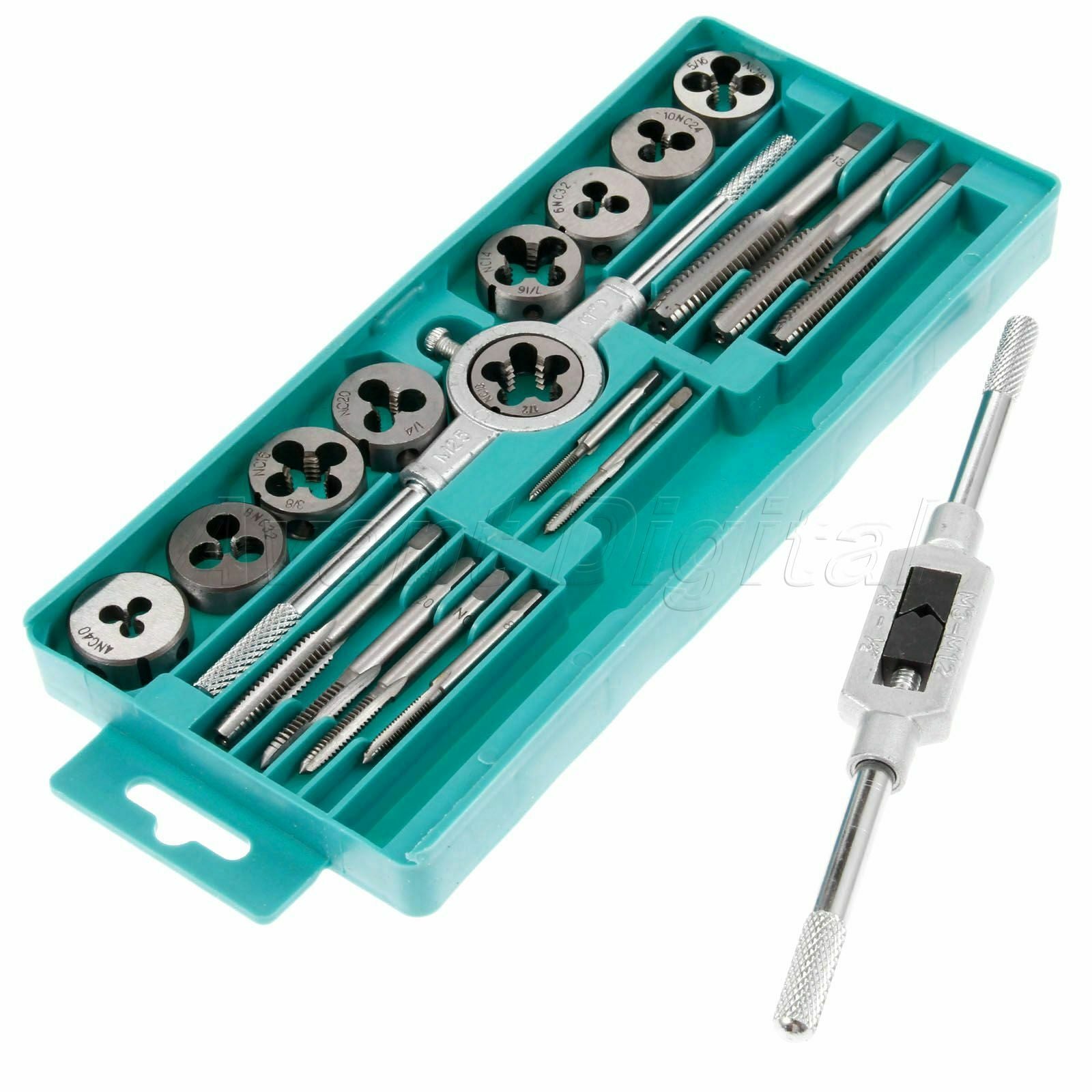 1 Set Woodworking Tool Kit Tapping Screw Tap & Threading Die & Wrench Holder