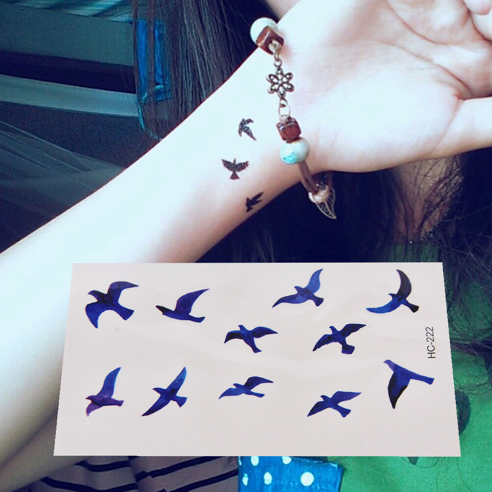 FakeTattoo Stickers Liberty Birds Fly Waterproof Temporary Tattoos StickerBDAU