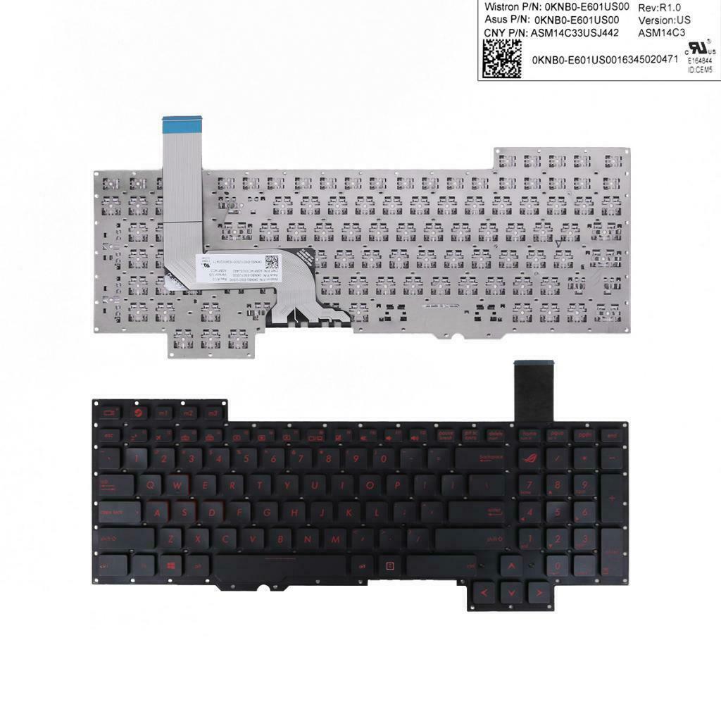 Backlit Black Replacement Keyboard for Asus G751J G751JL G751JM G751JT