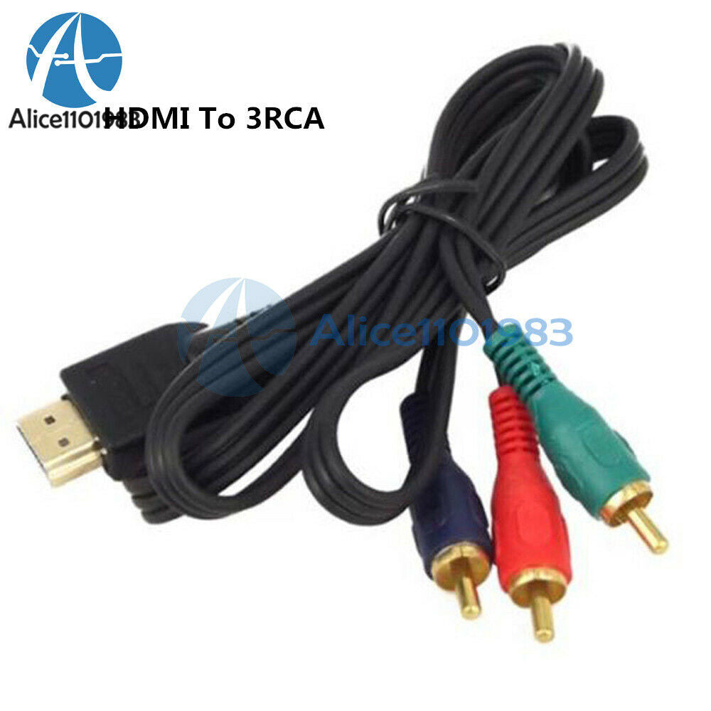 HDMI Male to 3RCA 3-RCA Video Component Connection Cable Cord Line