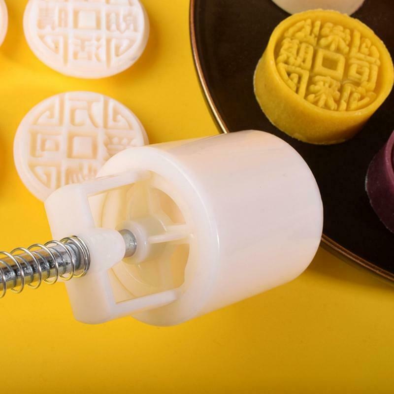 Moon Cake Mould 50g Pattern Hand-Pressure Mooncake Molds for Mid-Autumn DIY Tool