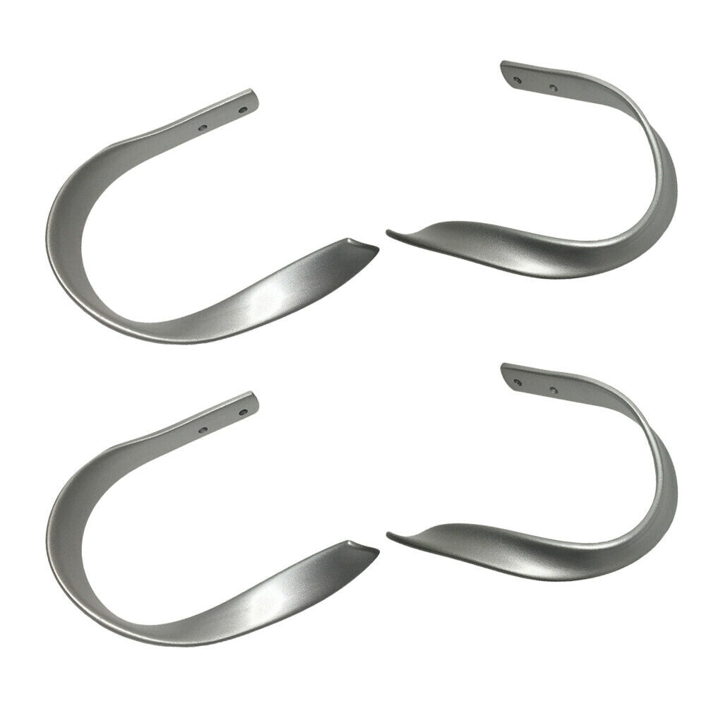 4 Pack Simple Design Metal Curtain Holdbacks Hooks Drapery Tiebacks Holder