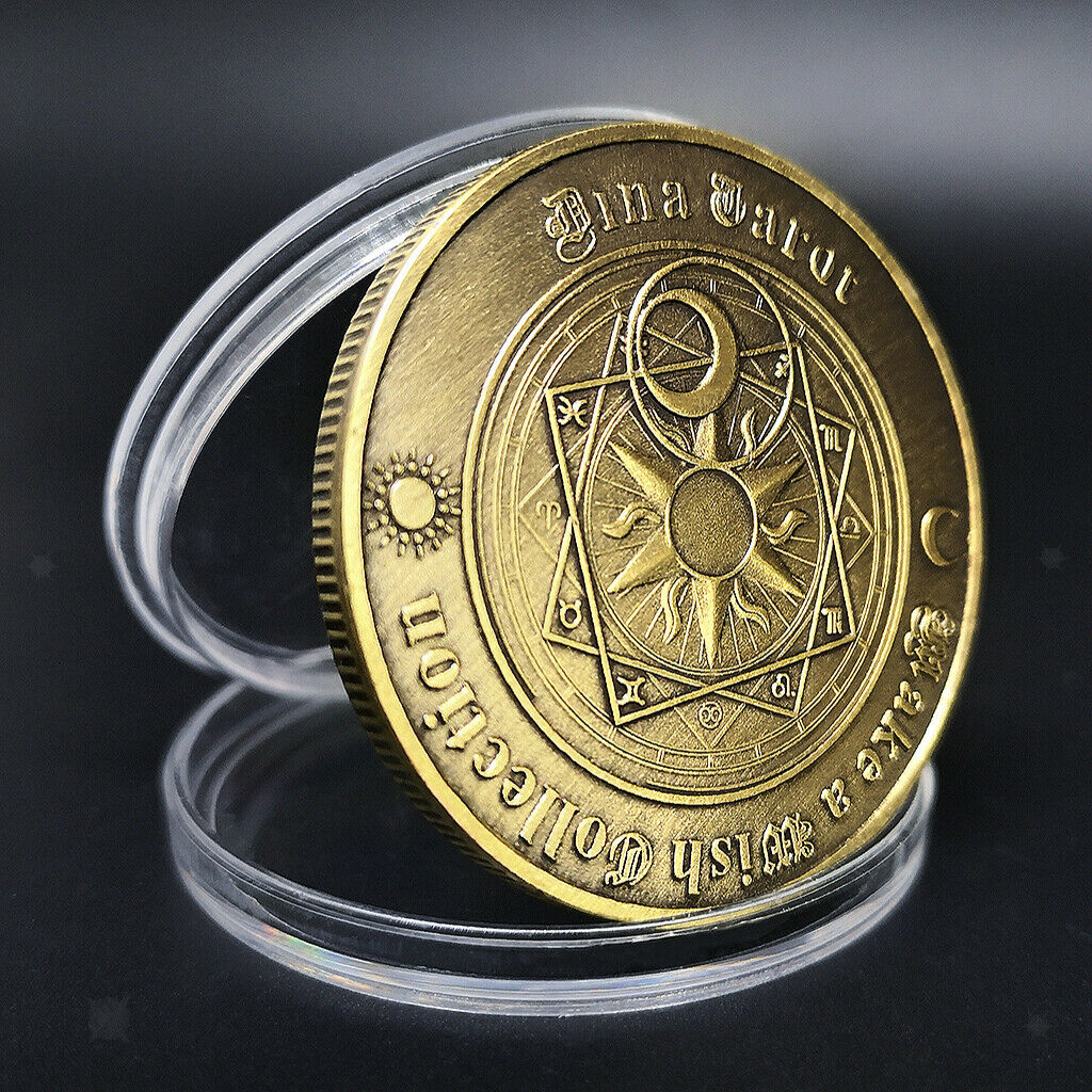 Commemorative Coin Tarot Divination Array Storage Collection Arts Souvenir