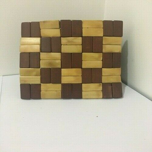 Ceylon Handcrafted Wooden Tiled Placemat Kitchen Dining Table Mat - 1 pcs