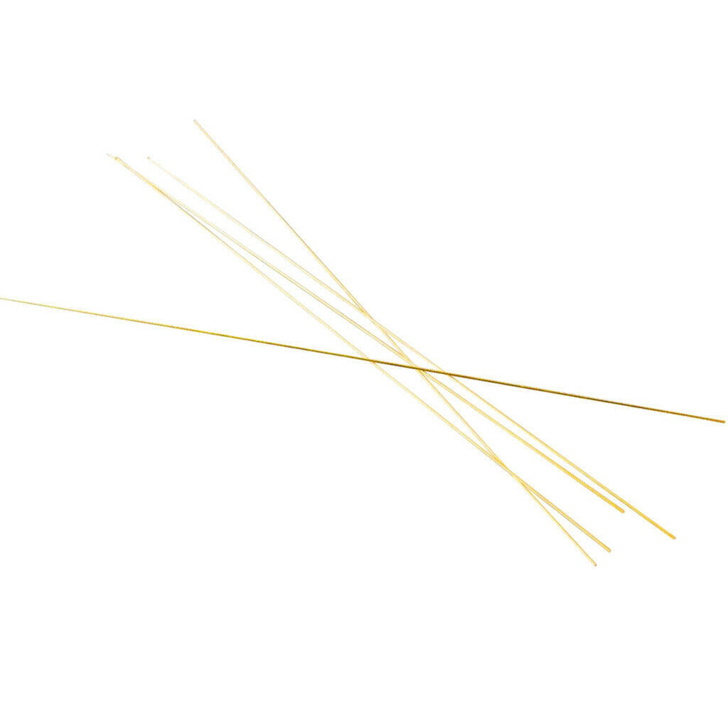 Set of 15, Straight Round Brass Rods Bar Stock Assorted Lot for DIY 300x1mm