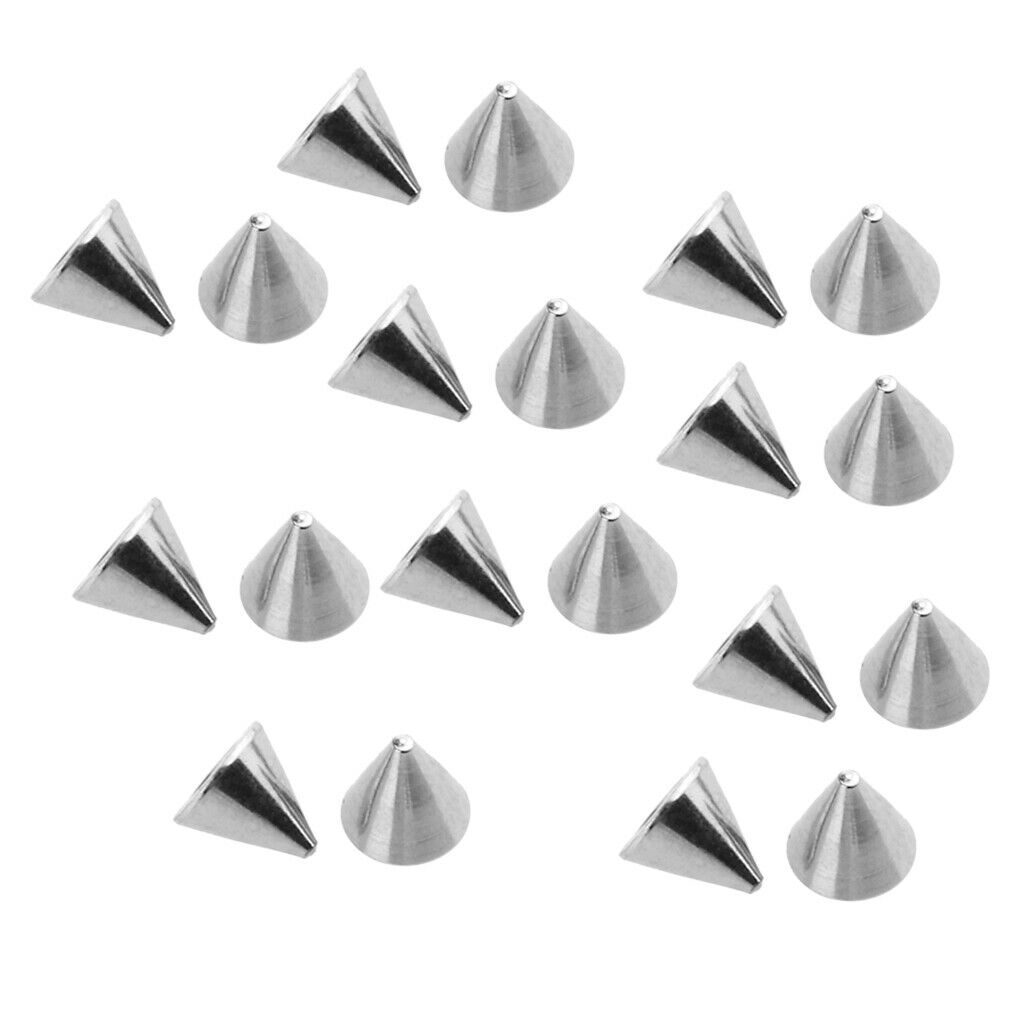 40 Piece Replacement Spikes Cone Body Jewelry Piercing Barbell Parts 14G